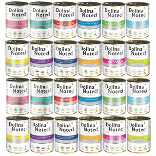 DOLINA NOTECI Premium Mix of Flavors mokré krmivo pre psov 24 x 400 g bez obilnín